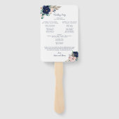 Klassischer Bloom Wedding Program Fan Fächer (Rückseite)