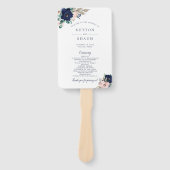Klassischer Bloom Wedding Program Fan Fächer (Vorderseite)
