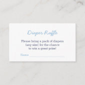 Klassischer Blue Karo Baby Duschdusche Windeln Raf Begleitkarte (Vorderseite)