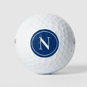 Klassischer Blue Round-Personalisiert-Monogram-Let Golfball (Vorderseite)