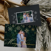 Klassischer Blüh | Frohe Weihnachten Folien Feiertagskarte