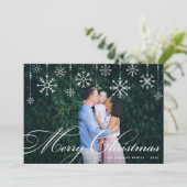 Klassischer Blüh | Frohe Weihnachten Foto (Stehend Vorderseite)