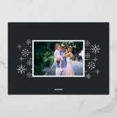 Klassischer Blüh | Happy Holidays Folien Feiertagskarte (Rückseite)