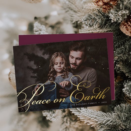 Klassischer Blüh | WELTFRIEDEN FOTO Folien Feiertagskarte