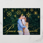 Klassischer Blüh | WELTFRIEDEN FOTO Folien Feiertagskarte (Vorderseite)