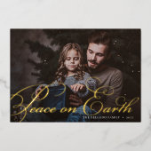 Klassischer Blüh | WELTFRIEDEN FOTO Folien Feiertagskarte (Vorderseite)