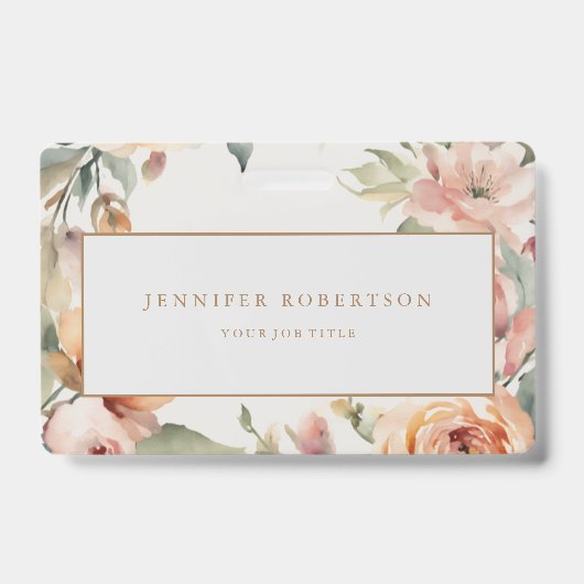 Klassischer Blumenchic, Personalisiert individuell Ausweis (Vorderseite)
