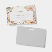 Klassischer Blumenchic, Personalisiert individuell Ausweis (Vorder- & Rückseite)