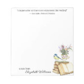 Klassischer Blumenkohl-Tee-Cup Notizblock (Vorderseite)