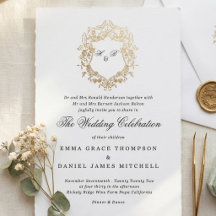 Klassischer Blumenkranz-Monogramm-Hochzeit