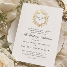 Klassischer Blumenkranz-Monogramm-Hochzeit