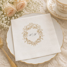 Klassischer Blumenkranz-Monogramm-Hochzeit