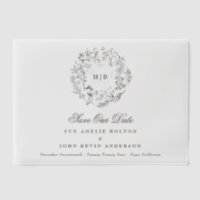 Klassischer Blumenkranz Monogramm Speichert die Da