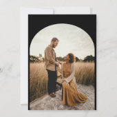 Klassischer, blumenschwarzer Monogramm Hochzeitsbo Einladung (Rückseite)