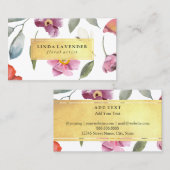 Klassischer Blumenwaldstreifen Visitenkarte (Vorne/Hinten)