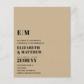 Klassischer BOLD Text nur Hochzeitsempfang Einfach (Vorderseite)