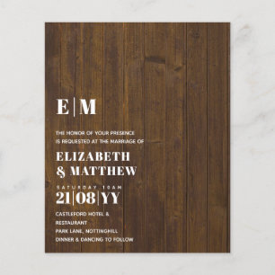 Klassischer BOLD Text nur Hochzeitsempfang Einfach Flyer