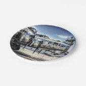 Klassischer Bomber der B-17 Pappteller (Schrägansicht)