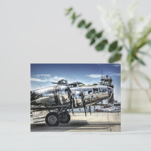 Klassischer Bomber der B-17 Postkarte (Stehend Vorderseite)