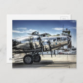 Klassischer Bomber der B-17 Postkarte (Vorne/Hinten)