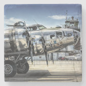 Klassischer Bomber der B-17 Steinuntersetzer (Vorderseite)