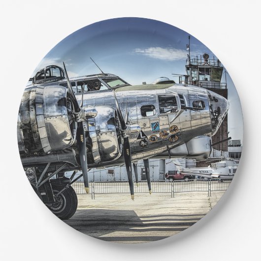 Klassischer Bomber der Serie B-17 Pappteller (Vorderseite)