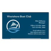 Klassischer Bootclub Magnetische Visitenkarten Visitenkarte (Vorderseite)
