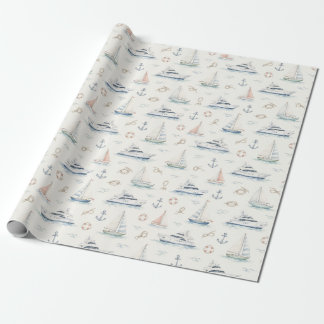 Klassischer Bootsanker Wasserfarbe Nautiles Gesche Geschenkpapier