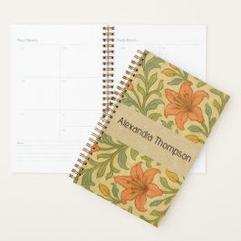 Klassischer botanischer Monogramm-Hintergrund Will Planer