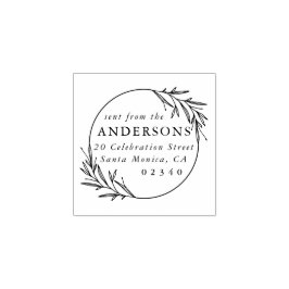 Klassischer botanischer Versand aus der Rücksendea Gummistempel