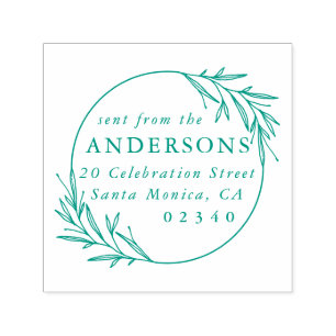 Klassischer botanischer Versand aus der Rücksendea Permastempel