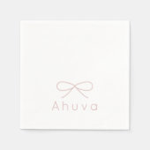 Klassischer Bow Cocktail Napkin in Muave Pink Serviette (Vorderseite)