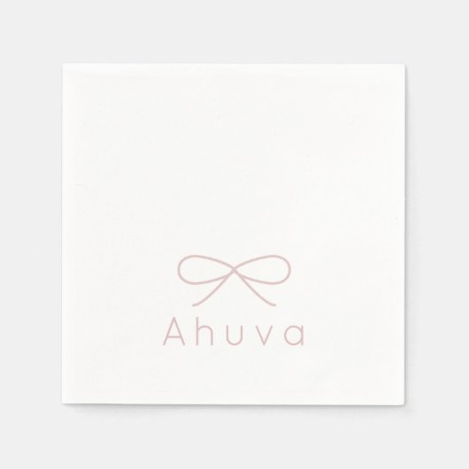 Klassischer Bow Cocktail Napkin in Muave Pink Serviette (Vorderseite)