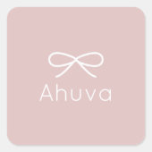 Klassischer Bow Quadratischer Aufkleber (Vorderseite)