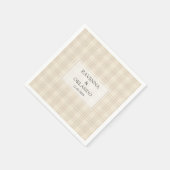 Klassischer Brauner Cappuccino-Karo-Rustikale Hoch Serviette (Ecke)