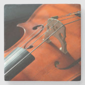 Klassischer brauner Cello Steinuntersetzer (Vorderseite)