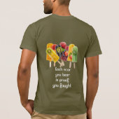 Klassischer brauner Eiscreme-T - Shirt (Rückseite)