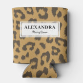 Klassischer brauner Junggeselinnen-Abschied Dosenkühler (Rückseite)