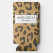 Klassischer brauner Junggeselinnen-Abschied Selters Dosenkühler (Rückseite)