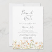 Klassischer Brunch mit Brautdusche für Wildblumen Einladung (Vorderseite)