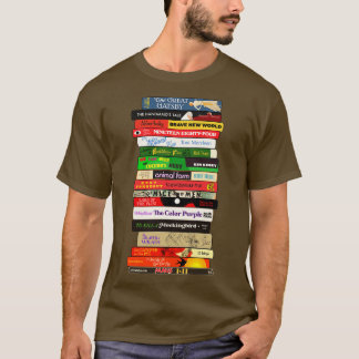 Klassischer Buchstapel T-Shirt