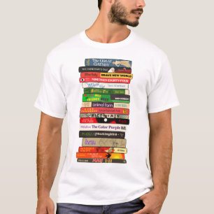 Klassischer Buchstapel T-Shirt