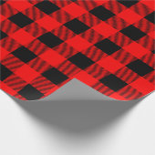 Klassischer Büffel-kariertes Weihnachten Geschenkpapier (Ecke)