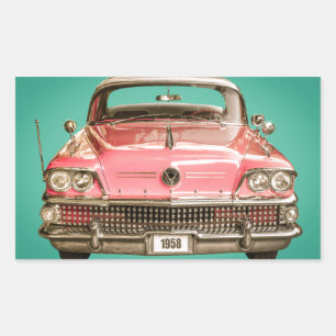 Klassischer Buick 1958 Century Wagen Rechteckiger Aufkleber