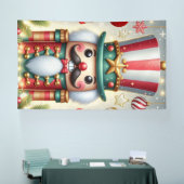 Klassischer, bunter, skurriler Weihnachtsknacker Banner (Messe)