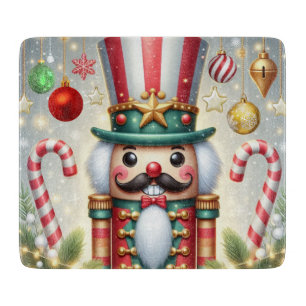 Klassischer, bunter, skurriler Weihnachtsknacker Schneidebrett