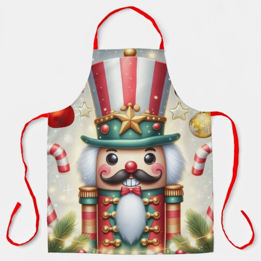 Klassischer, bunter, skurriler Weihnachtsknacker Schürze (Vorderseite)