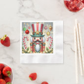 Klassischer, bunter, skurriler Weihnachtsknacker Serviette (Beispiel)