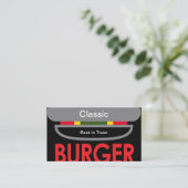 Klassischer Burger Visitenkarte (Stehend Vorderseite)