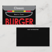 Klassischer Burger Visitenkarte (Vorne/Hinten)